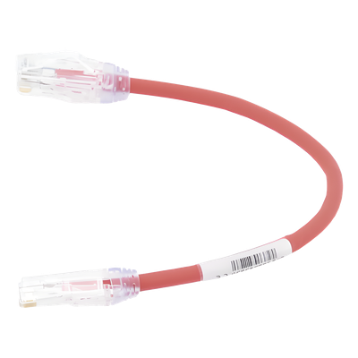 PANDUIT UTP28X8INRD - Cable de Parcheo UTP / Cat6A / 28 AWG / CM-LSZH / 0.67 pies / Rojo | SIERRA STORE