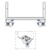 Kit de Ruedas y Niveladores para Gabinete / 900 lb (408 kg) / Material Compuesto Negro / Movilidad Interior / 4 Unidades | SIERRA STORE