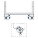 Kit de Ruedas y Niveladores para Gabinete / 900 lb (408 kg) / Material Compuesto Negro / Movilidad Interior / 4 Unidades | SIERRA STORE
