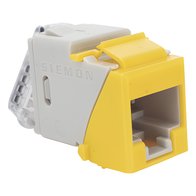 SIEMON U6-K05NS - Jack Keystone Cat6 UTP / 250 MHz / Amarillo / -10 a 60°C / 22-24 AWG / T568A/B | SIERRA STORE