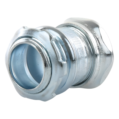Conector Recto Compresión / Acero Galvanizado / 3/4 in / Pared Delgada 10 mm (0.394 in) / Compacto | SIERRA STORE