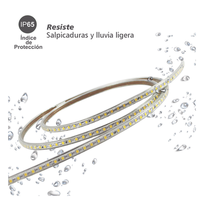 Manguera LED / 50 m (164 ft) / Blanco Cálido 2700K / IP65 / 120° / Cortable cada 100 cm / 45-110V CD | SIERRA STORE