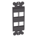 PANDUIT NK4RMFBL - Marco de Módulo Dúplex / 4 Puertos Keystone / Compatible GFCI / Color Negro / 1.5 x 3.5 in | SIERRA STORE