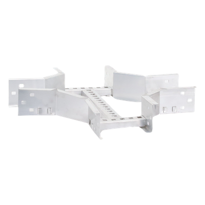 Derivación "X" Horizontal de Aluminio Perfil Z / Peralte 3 1/4" / Ancho 6"/ Radio 8" / Incluye Tornillería (CHXHEZ314R8X6AK) | SIERRA STORE