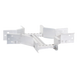 Derivación "X" Horizontal de Aluminio Perfil Z / Peralte 3 1/4" / Ancho 6"/ Radio 8" / Incluye Tornillería (CHXHEZ314R8X6AK) | SIERRA STORE