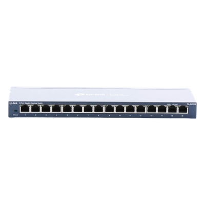 Switch / 16 Puertos Gigabit / 10/100/1000 Mbps / Fanless / Escritorio o Pared | SIERRA STORE