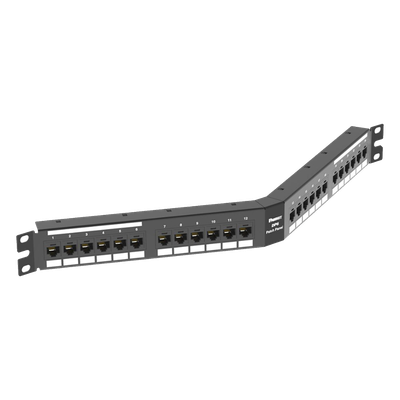 PANDUIT DPA24688TGY - Panel de Parcheo de Impacto / Angulado / Categoría 6 / 24 Puertos / 1UR / 19" | SIERRA STORE