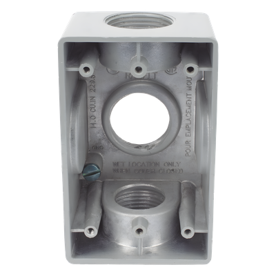 Caja Condulet / 1" (25.4 mm) / Tres Bocas / Aluminio Diecast / A Prueba de Intemperie / NPT / Volumen 246 cm³ | SIERRA STORE