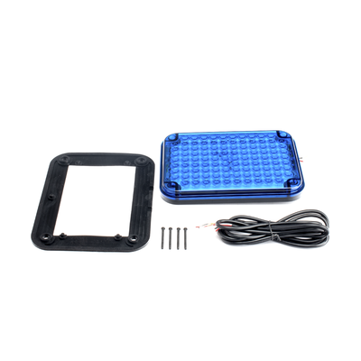 Luz de advertencia / 9x7" (22.9x17.8 cm) / 104 LED / 12 VCC / 1 A / 10 patrones de destello / Montaje permanente / Azul | SIERRA STORE