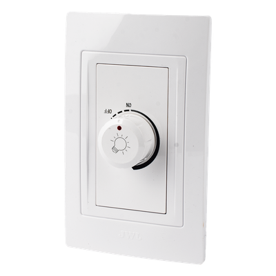 Dimmer Rotativo / 300W / 127 V~ 60 Hz / Instalación en Muro / Blanco Semi Brillante / 11.8 x 7.8 x 3 cm | SIERRA STORE