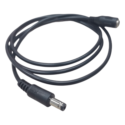 Cable de Alimentación DC / Conector Macho a Hembra 5.5x2.1 mm / 22 AWG / 1 m (3.28 ft) / Polarizado / Forro Negro | SIERRA STORE