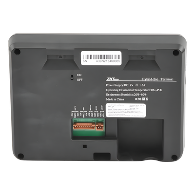 Terminal Biométrica de Palma y Huella / 600 Palmas / 3,000 Huellas / Pantalla Táctil 2.8" / TCP-IP USB / 100,000 Eventos / 10,000 | SIERRA STORE