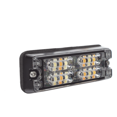 Luz auxiliar LED / Montaje en superficie / 16 LEDs ámbar / 0.5 pulgadas profundidad / 36 patrones destello / IP67 / SAE Clase I | SIERRA STORE