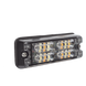 Luz auxiliar LED / Montaje en superficie / 16 LEDs ámbar / 0.5 pulgadas profundidad / 36 patrones destello / IP67 / SAE Clase I | SIERRA STORE