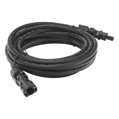 Cable Fotovoltaico / 2.5 m (8.2 ft) / 10 AWG / Terminales MC4 Macho-Hembra / Negro UV | SIERRA STORE
