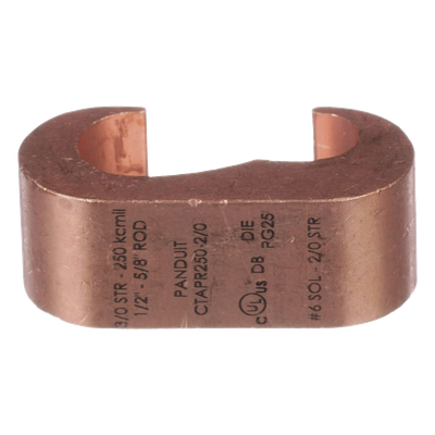 PANDUIT CTAPR2/0-2-L - Conector de Compresión a Tierra / Cobre Sólido y Trenzado / UL 486A-486B 36 kV / 90°C / Entierro Directo en | SIERRA STORE