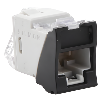 SIEMON U6A-H01NS - Jack Cat6a UTP / Montaje Híbrido Plano y Angulado / Terminación T568A/B / Rango -10 a 60°C / UL 94 V-0 | SIERRA STORE