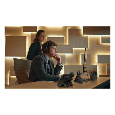 Estación de Trabajo Inalámbrica / DECT + Bluetooth 5.3 / Pantalla Táctil 4 Pulgadas / Alcance 185 m (607 ft) / ANC Híbrida / 32 Horas | SIERRA STORE