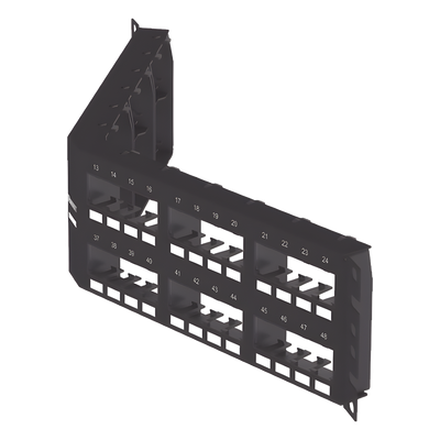 PANDUIT CPPA48FMWBLY - Panel de Parcheo Modular / Angulado Instalación al Ras / 48 Puertos / 2UR / 19in / Sin Blindaje | SIERRA STORE