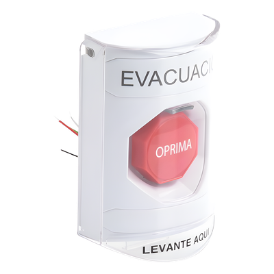 Botón de Evacuación / Tapa Protectora Policarbonato / Restablecimiento con Llave / Uso Interior y Exterior / Compatible UL, cUL y ADA | SIERRA STORE