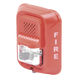Sirena con estroboscopio / 2 hilos / 12-24 Vcd / candela 15 a 185 seleccionable / rojo con leyenda FIRE / Serie L | SIERRA STORE