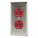 Contacto Dúplex 15 A, 125 V, 2 polos, 3 Hilos, Color Rojo (Nema 5-15R), Grado Hospital. | SIERRA STORE