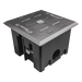 Caja de Piso Empotrable / Tapa Abatible Aluminio / Energía 127 V + Datos Voz/Datos / 2 Contactos 15A / 2 Módulos Keystone / Interior | SIERRA STORE