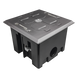 Caja de Piso Empotrable / Tapa Abatible Aluminio / Energía 127 V + Datos Voz/Datos / 2 Contactos 15A / 2 Módulos Keystone / Interior | SIERRA STORE