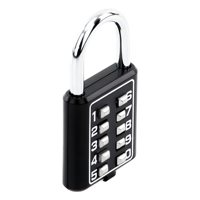 Candado Digital de Combinación / 100,000 Combinaciones / Cuerpo 35/40 mm / Acero Cromado / Sin Llave / Anti-corrosión | SIERRA STORE