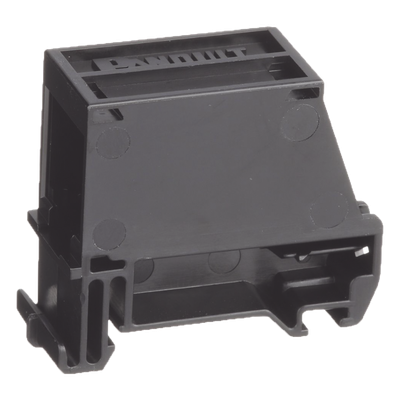PANDUIT CADIN1BL-S - Adaptador de 1 Puerto / Blindado / Riel DIN 35 mm (1.38 in) / Mini-Com / Perfil Bajo / Negro | SIERRA STORE