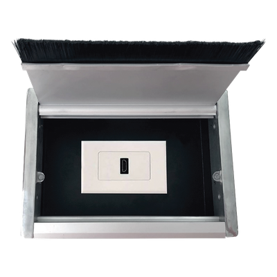 Caja universal vacía de 1 módulo para instalación en escritorio (voz, datos, vídeo, contactos eléctricos), (No incluye accesorios) | SIERRA STORE