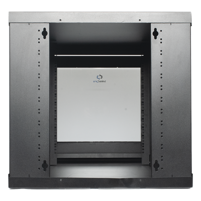 Gabinete de Pared 12U / Profundidad Ajustable 930 mm / Acero Reforzado ANSI/TIA / Carga 100 kg / Cristal Templado / 4 Postes Ajustables | SIERRA STORE