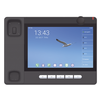 Teléfono IP  Android 9.0 Empresarial para 20 líneas SIP, pantalla táctil, Wi-Fi y Bluetooth, PoE, hasta 112 botones DSS, puertos | SIERRA STORE