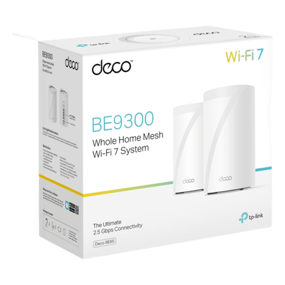 Sistema Mesh Wi-Fi 7 / Triple Banda BE9300 Mbps / 2 Puertos 2.5 GbE Auto WAN/LAN / 4 Antenas Internas / AI Roaming / HomeShield | SIERRA STORE