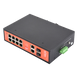 Switch PoE Industrial / 8 Puertos Gigabit + 2 SFP Combo / Extensión 250 m (820 ft) / PoE 300W / Protección 6 kV / -40°C a 80°C / | SIERRA STORE