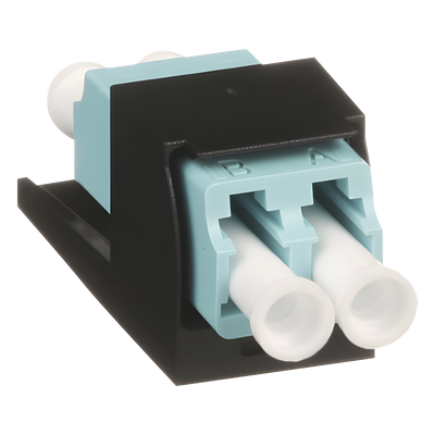 PANDUIT CMDSAQLCZBL - Módulo Acoplador / LC Duplex / Fibra Multimodo OM3/OM4 / Mini-Com / Cerámica Zirconia / Aqua | SIERRA STORE