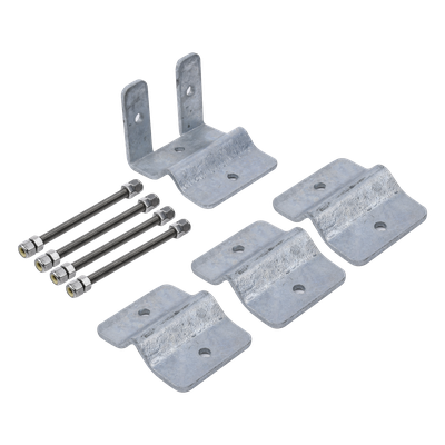 Herraje Adaptador Cruzado / Unión Perpendicular / Acero A-36 Galvanizado / Tubos 7/8" a 2" | SIERRA STORE