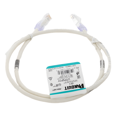 PANDUIT UTPSP3Y - Cable de Parcheo / Cat6 / 24 AWG / CM / 0.91 m (3 ft) / UTP / Blanco Mate | SIERRA STORE
