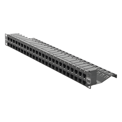 SIEMON Z6-PNL-U48K - Patch Panel UTP / 48 Puertos Cat 6 / Plano 1UR / 19" Rack / Acero Negro / 4.3 x 19 x 1.7 in | SIERRA STORE