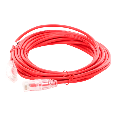 LINKEDPRO BY EPCOM LP-UT6A-500-RD-28 - Cable de Parcheo Slim UTP Cat6A / 5 m (16.40 ft) / 28 AWG / RJ45 / Rojo | SIERRA STORE