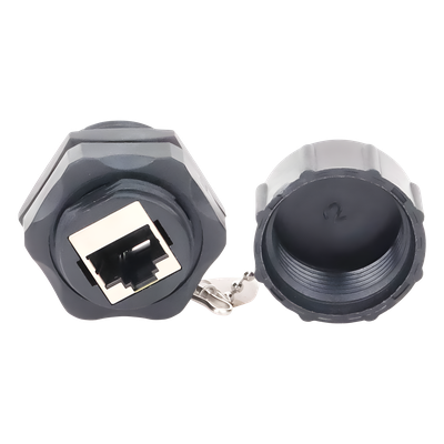 LINKEDPRO BY EPCOM LP-C6WP-CP - Acoplador Industrial / Cat 6 Blindado / IP67 Waterproof / -10°C a 60°C / 750 Ciclos / 50μm Oro | SIERRA STORE