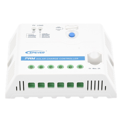 Controlador Solar PWM / 12/24 VDC Auto / 30 A Carga-Descarga / USB 5V 2A / Positivo Común / IP20 | SIERRA STORE