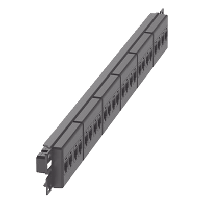 PANDUIT CP245E88BLY - Panel de Parcheo / 24 Puertos / Cat 5e / 1 UR / Plano / Negro | SIERRA STORE