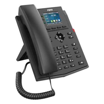 Teléfono IP Empresarial / 4 Líneas SIP / Pantalla LCD 2.4 Pulgadas / PoE / Audio HD / Conferencia 6 Participantes | SIERRA STORE
