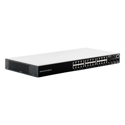 Switch Administrable / 24 Puertos Gigabit RJ45 / 4 Puertos SFP Uplink / 56 Gbps / GWN Cloud | SIERRA STORE
