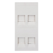 Placa Plana de Voz y Datos con Guardapolvo / 4 Puertos Keystone / Color Blanco / 108 x 52 mm / 5 mm Profundidad / Compatible Cajas | SIERRA STORE