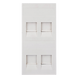 Placa Plana de Voz y Datos con Guardapolvo / 4 Puertos Keystone / Color Blanco / 108 x 52 mm / 5 mm Profundidad / Compatible Cajas | SIERRA STORE