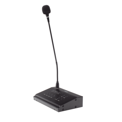 Micrófono de Voceo / 4 Zonas / Comunicación 1 km (3280.8 ft) / Conexión RJ45 / Medidor de Nivel 10 Segmentos / Alimentación 24V DC | SIERRA STORE