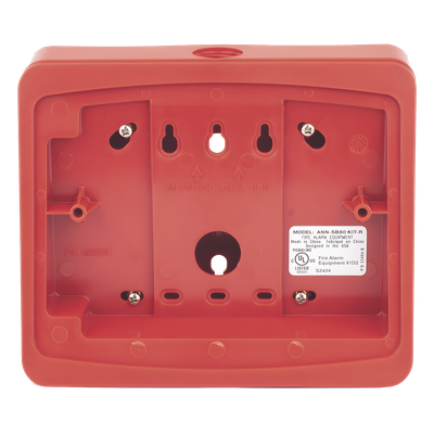 Caja de Montaje en Superficie / Para Anunciador Remoto / Ángulo 15° / Entradas 1/2 in NPT / Color Rojo | SIERRA STORE