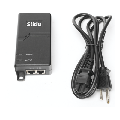 Inyector PoE Pasivo, 1 Gbps, 60 W, 55 Vcc, 100-240 Vca, Cable CA | SIERRA STORE